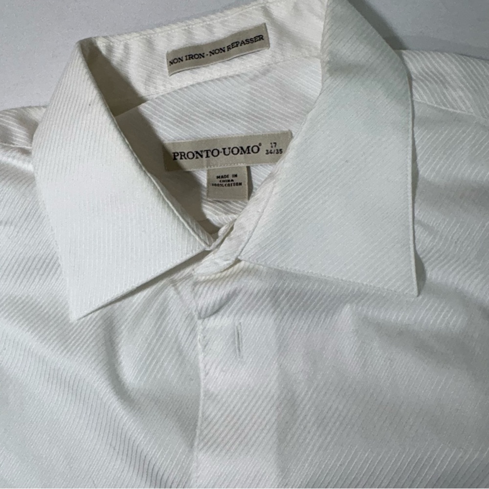 Pronto Uomo Crisp White Dress Shirt - Picture 2 of 10